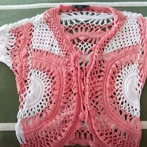 Crocheted sweater shrug